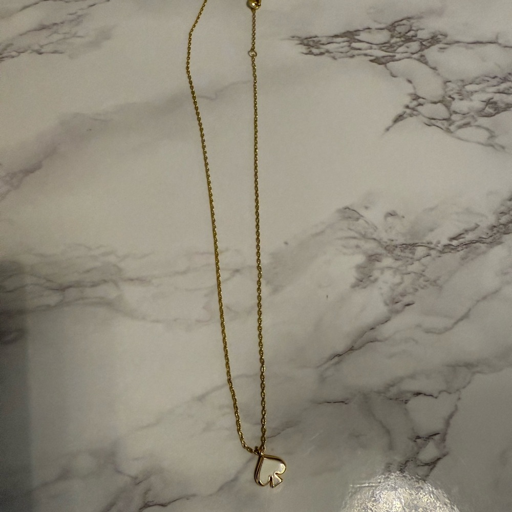 New Kate Spade White Spade Necklace